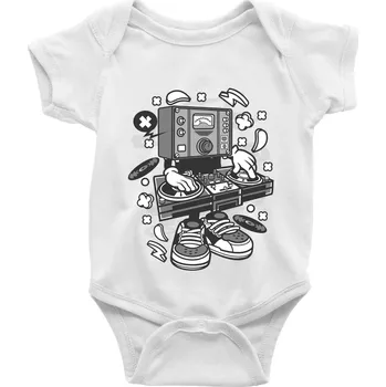 Kojenecké oblečení DJ metr - Body kojenecké s krátkým rukávem - Krátký r. 6-12 mes ( Bílá )