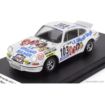 autíčko Trofeu Porsche 911 Carrera Rs Coupe N 103 Tour Auto 1973 Herve Bayard - Rene Ligonnet 1:43 Bílá