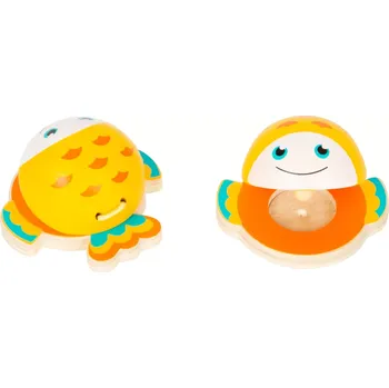 Dřevěná hračka Small foot by Legler Small foot Kastaněty mořští živočichové oranžová rybička 1 ks
