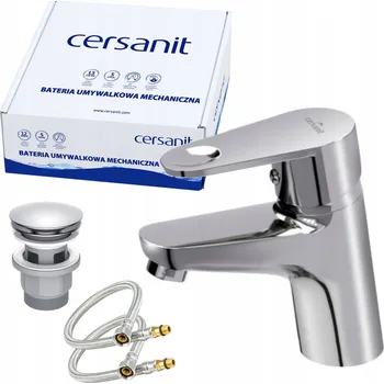 Vodovodní baterie Stojánková umyvadlová baterie Cersanit Cari, stříbrná
