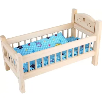 Doplněk pro panenku small foot Dřevěné hračky postýlka pro panenky přírodní - poškozený obal