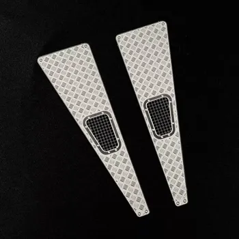 RC náhradní díl Yeah Racing Nerezové nášlapné desky na kapotu pro TRX-4M Land Rover Defender, stříbrné