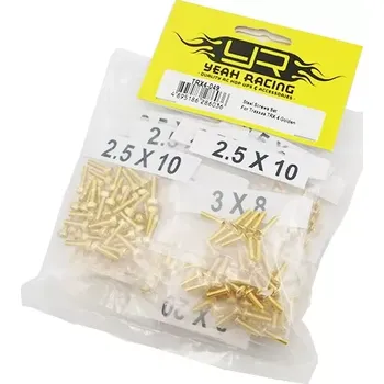 RC náhradní díl Yeah Racing Set šroubů z oceli, zlacené, pro Traxxas TRX-4