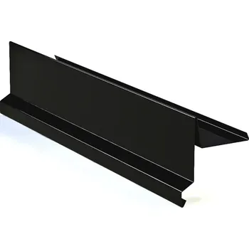 Závětrná lišta klasik r.š.250mm s okapnicí Al Hliník lakovaný RAL 9005 černá dl.2m