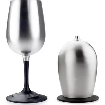 Kempingové nádobí Nerezová skládací sklenka na víno GSI Outdoors Glacier Stainless Nesting Wine Glass