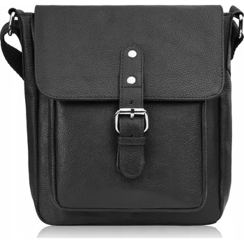 Kabelka Paolo Peruzzi kabelka kabelka přes rameno z pravé kůže černá