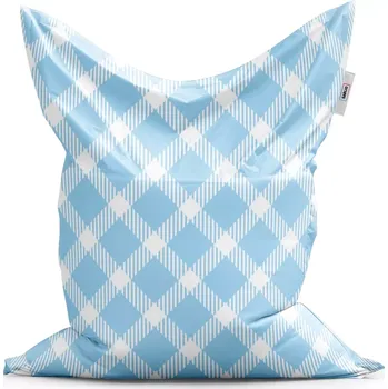 Sedací pytel Sablio Sedací vak Classic Modrobílé čtverce - 200x140 cm