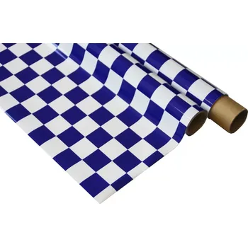Super Flying Model IronOnFilm - kostkovaná bílo/modrá 0.6x2m
