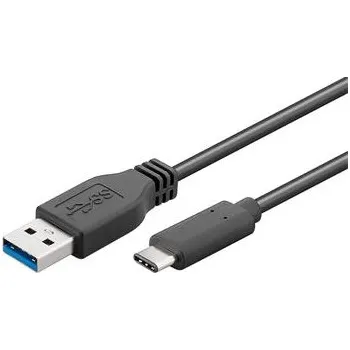 PremiumCord Kabel USB 3.2 konektor C/male - USB 3.0 A/male, černý, 15cm