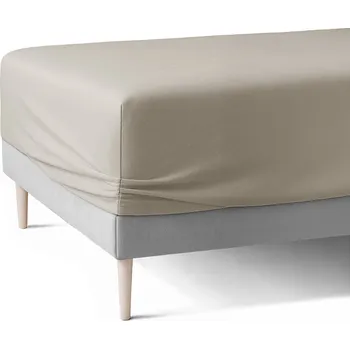 Napínací bavlněné jersey prostěradlo 160x200 béžové