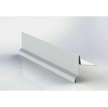 Střecha Závětrná lišta klasik horní s okapnicí r.š.250mm Al Hliník 0.6mm lakovaný RAL 9010 bílá dl.2m