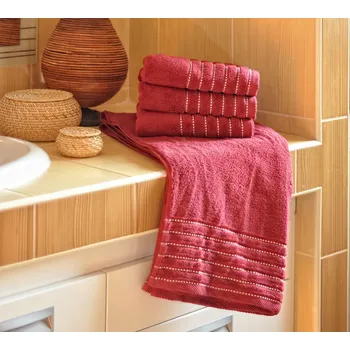 Ručník Mikrofroté ručník EMA, vínová, 50x100cm
