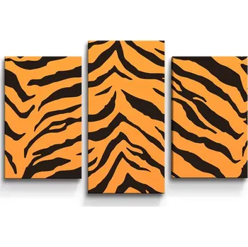 Obraz Sablio Obraz - 3-dílný Tygří vzor - 75x50 cm