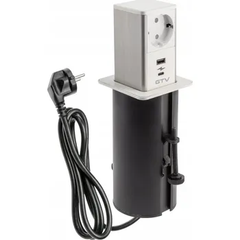 Elektrická zásuvka USB zásuvka do desky stolu GTV bílá