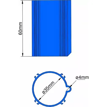 RC model ostatní Klima Základna 35mm 4-stabilizátory modrá