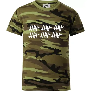 30 narozeniny - Dětské maskáčové triko - 146 cm/10 let ( Zelený maskáč )