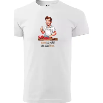 Sablio Tričko s potiskem Ano, jsem řezník - bílé S