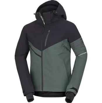 Pánská lyžařská bunda Northfinder BALINT L Tmavě zelená, Černá