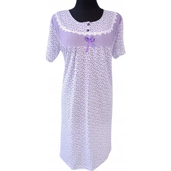 Dámská noční košile Noční košile Sentina, krátký rukáv, pod kolena, velikost XXL