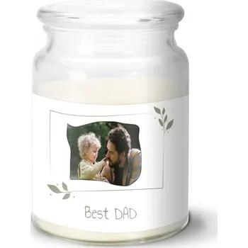 Svíčka Sablio Vonná svíčka s fotkou v dóze s vůní vanilky MAXI: 500 g