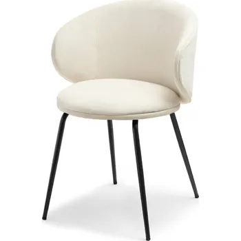 Křeslo Mebel Partner Carmen (krémová + chromová)