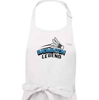 Kuchyňská zástěra Badminton legend - Dámská zástěra na vaření - Univerzální velikost ( Bílá )