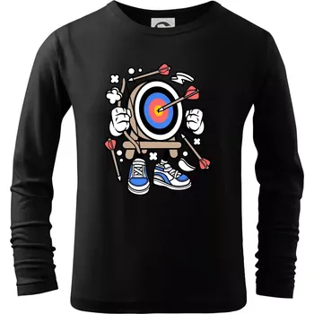 Lukostřelba komiks - Triko dětské Long Sleeve - 158 cm/12 let ( Černá )