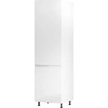 Kuchyňská linka Potravinová skříňka, bílá / bílá extra vysoký lesk, levá, AURORA D60R