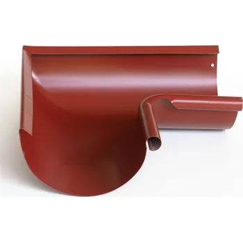 Střecha Roh žlabu vnitřní lisovaný pozink Lakovaný RAL 3009 červená oxid 250mm