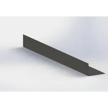 Rohová lišta pro závětrnou lištu závěsnou r.š.125mm pozinkovaná lakovaná RAL 9005 černá dl.2m