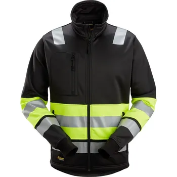 Moto bunda PRACOVNÍ VÝSTRAŽNÁ BUNDA BOZP NA ZIP SNICKERS WORKWEAR 8034 (ČERNO-ŽLUTÁ 3XL)