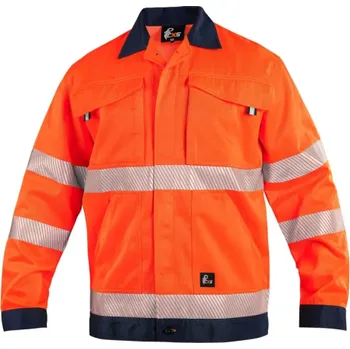 Outdoorové vybavení CANIS BLUZA NORWICH HI-VIS ORANZOVA 46, Barva oranžovo-modrá, Velikost 58