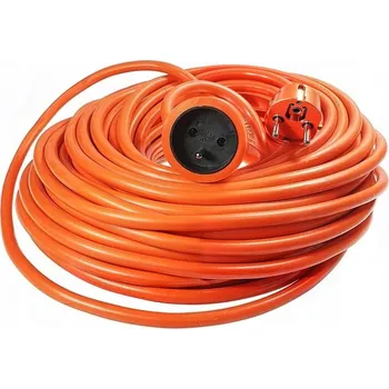 Napájecí kabel Zahradní Prodlužovací Kabel , jednoduchý Ondragon 50 m, 1 ks zásuvek, oranžový