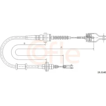 Spojkové lanko Tazne lanko, ovladani spojky COFLE (19.3140)
