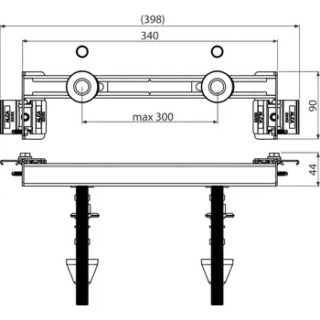 Alca Konzola pro uchycení umyvadla a pisoáru AS-P023
