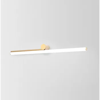 Lampička MARSET Ambrosia A 90 vlevo, zlatá, 3 000 K TRIAC, s ovladačem matná zlatá, opálová LED 15,4 W celkem - Doprava zdarma