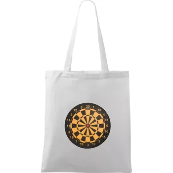 Terč na šipky - Taška bavlněná - 42 x 38 cm ( Bílá )