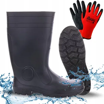 Pracovní obuv Pánské Holínky vysoké nepromokavé Polské černé, Lemigo Rancher 41