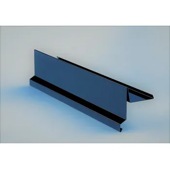 Závětrná lišta r.š.250mm klasik s okapnicí pozink Lakovaný RAL 5010 tmavě modrá s folií dl.2m