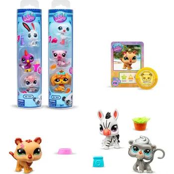 Figurka HASBRO LPS Littlest Pet Shop set 3 zvířátka s doplňky 2. série 3 druhy v tubě | 890021