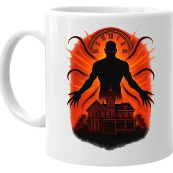 Žertovný předmět Dům Věčný – pro fanoušky seriálu Stranger Things - hrnek s potiskem- Tričkový.cz