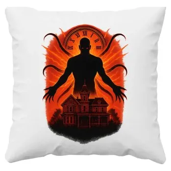 Žertovný předmět Dům Věčný – pro fanoušky seriálu Stranger Things - polštář s potiskem- Tričkový.cz