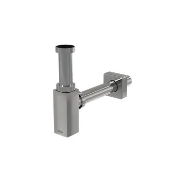 Sifon ALCA Sifon umyvadlový DN 32 DESIGN hranatý, kov, chrom-lesk A401