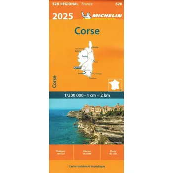 KORSYKA Corsica mapa 1:200 000 MICHELIN 2024 Kolektiv autorů