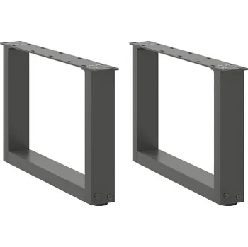 Stolová podnož OMAXI Nohy konferenčního stolku ve tvaru U 2 ks antracitové 50 x (30-31) cm ocelové 310774