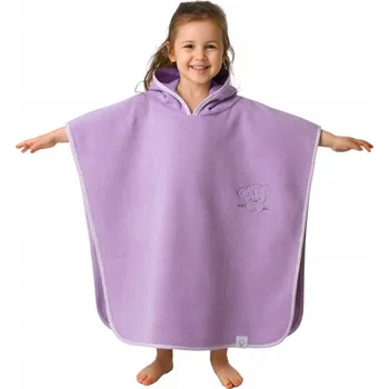 Přehoz s s kapucí Babymam 126 x 60 cm fialový