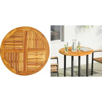 Konferenční stolek 2 cm, Deska ke stolku, Ø80x2, masivní akáciové dřevo, kulatý