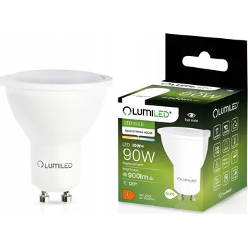 Žárovka LED žárovka GU10 reflektor 10W (odpovídá 90W) 900lm 4000K neutrální bílá, úhel 120° LUMILED
