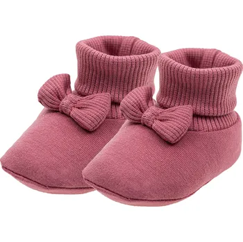 Kojenecké botičky Nicol růžové, velikost 16-17