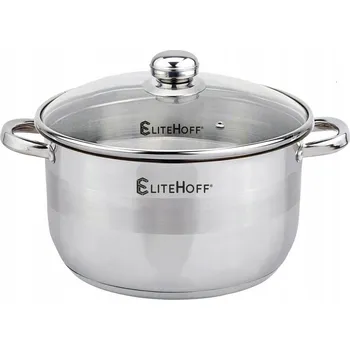 Hrnec Stříbrný Hrnec s poklicí 20 cm 3,4 l HOFFNER OCEL